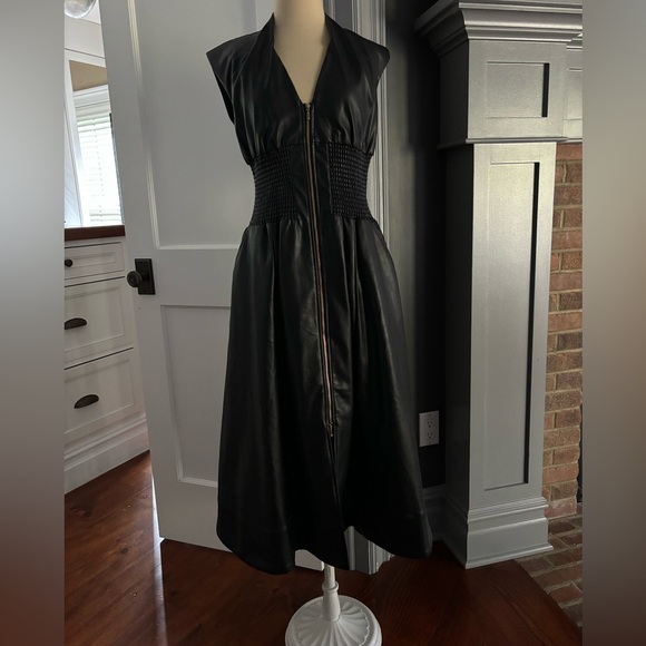 Black vegan leather dress - Picture 7 of 7